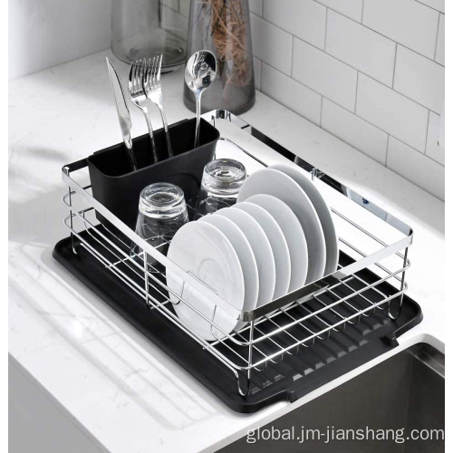 Steel Dish Rack For Kitchen 1 Tier Stainless Steel Dish Rack Factory